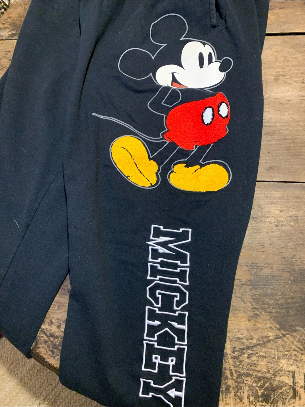 Disney Black Jogger Sweatpants with Mickey Graphic - Picture 9 of 11